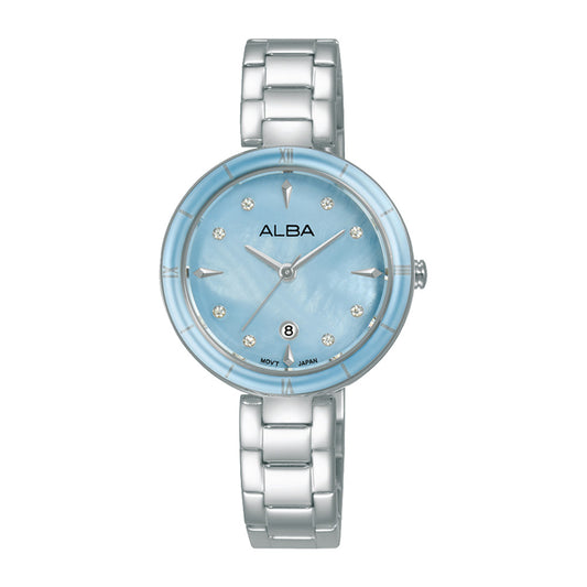 ALBA Light Blue MOP dial Ladies Watch - AH7AX1X1