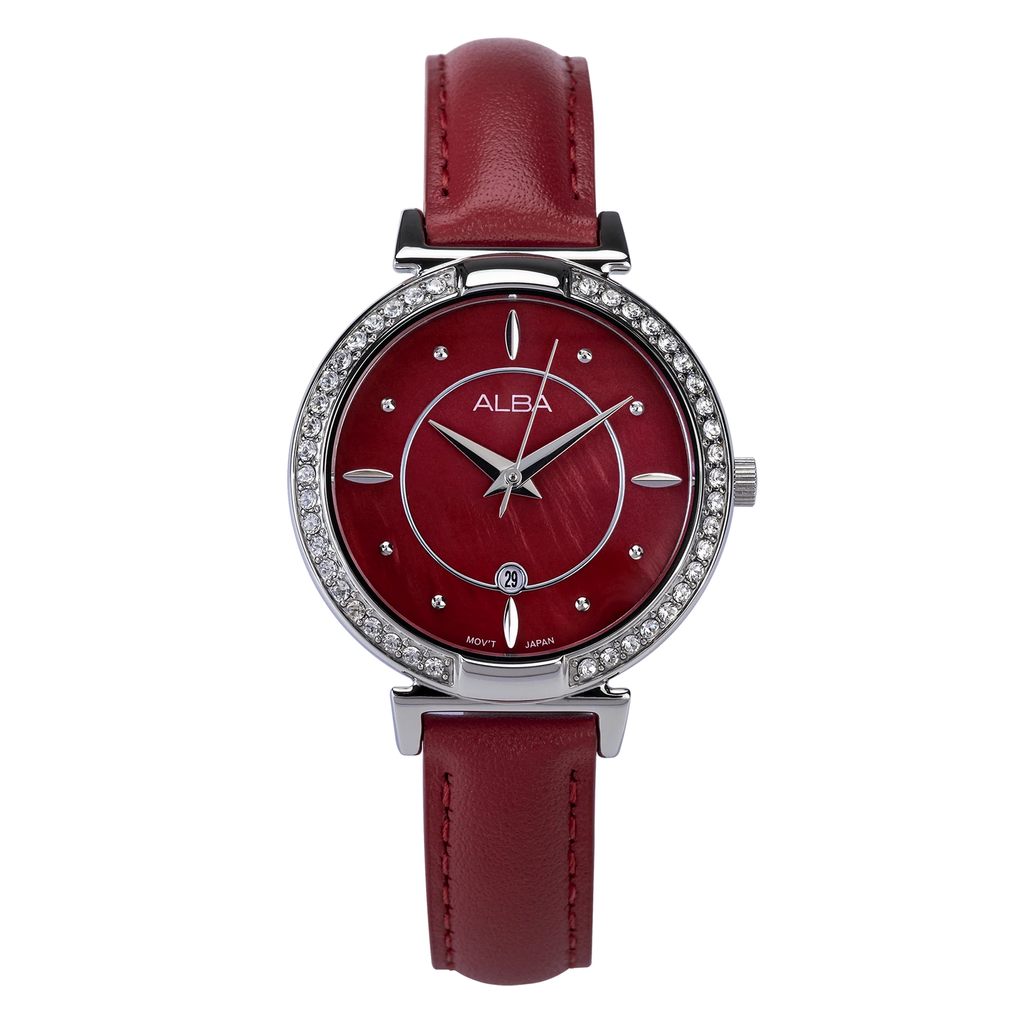 ALBA Red MOP dial Ladies Watch - AH7BG1X1