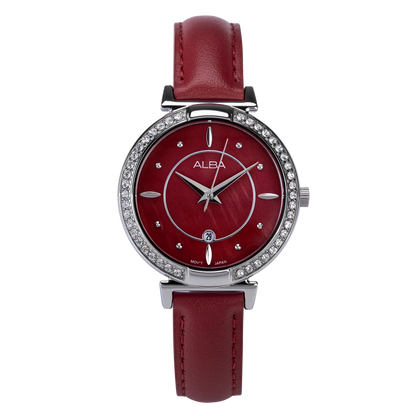 ALBA Red MOP dial Ladies Watch - AH7BG1X1