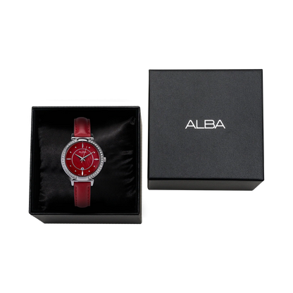 ALBA Red MOP dial Ladies Watch - AH7BG1X1