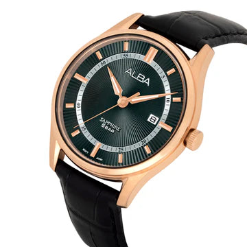 ALBA Rose Gold Midnight Black Ladies Watch AH7BR0X1
