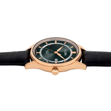 ALBA Rose Gold Midnight Black Ladies Watch AH7BR0X1