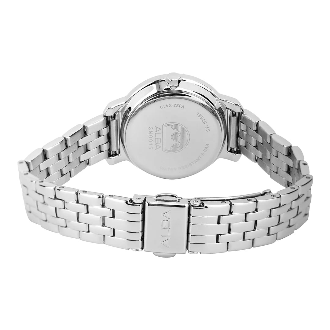 ALBA Azure Blue Dial With Crystals Ladies Watch AH7CM5X1