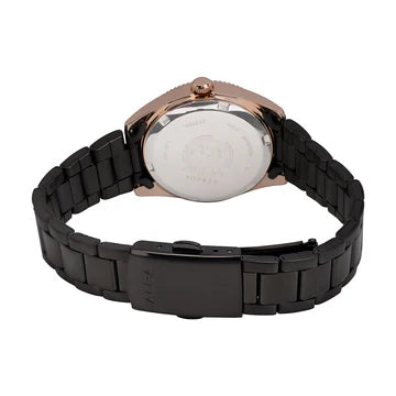 ALBA Black+Gold Patterned Dial woman Watch  AH7CW4X1