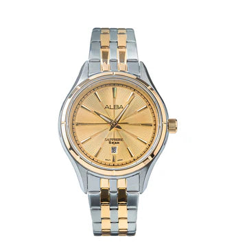 ALBA  Golden Poppy Patterned Dial Ladies Watch AH7CY2X1