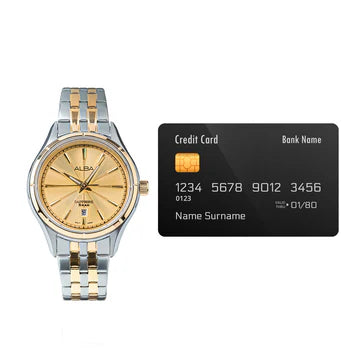 ALBA  Golden Poppy Patterned Dial Ladies Watch AH7CY2X1