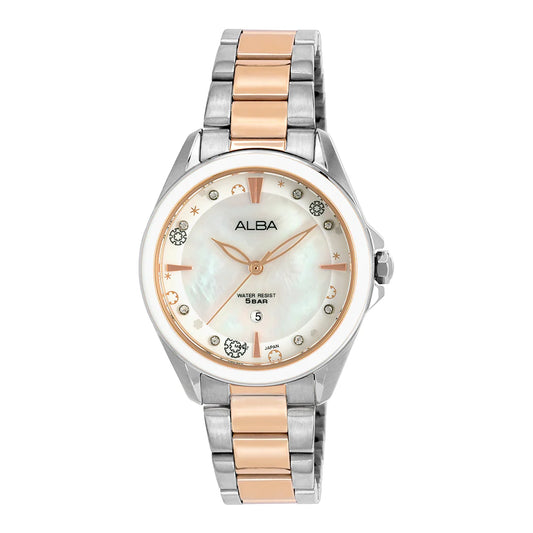 ALBA Pearly White Mother Of Pearl Dial Women's Watch AH7DV1X1