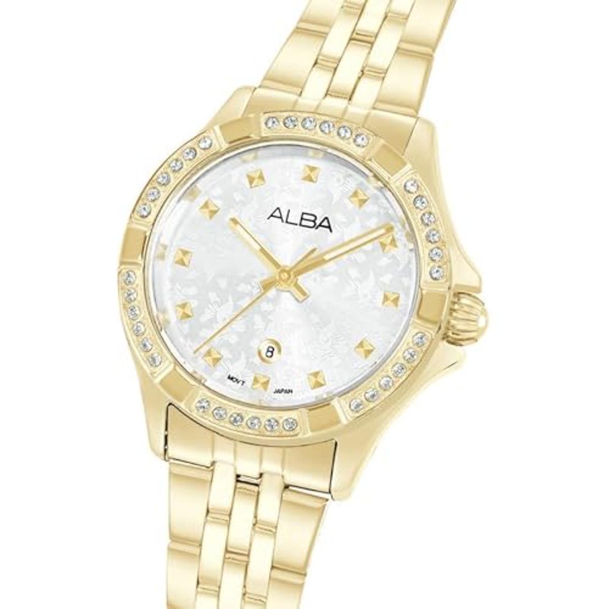 ALBA Quartz Silver Dial Analog Stainless Steel Women's Watch AH7ED6X1