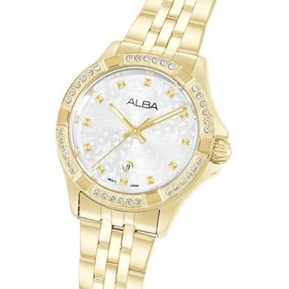 ALBA Quartz Silver Dial Analog Stainless Steel Women's Watch AH7ED6X1