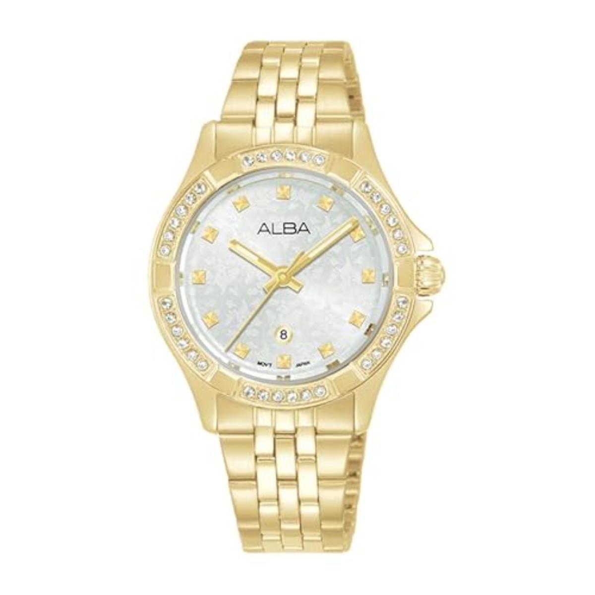 ALBA Quartz Silver Dial Analog Stainless Steel Women's Watch AH7ED6X1