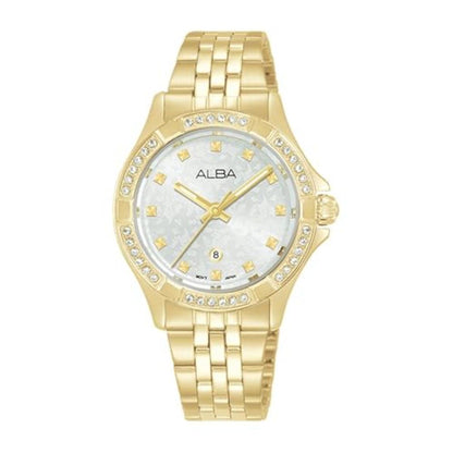 ALBA Quartz Silver Dial Analog Stainless Steel Women's Watch AH7ED6X1