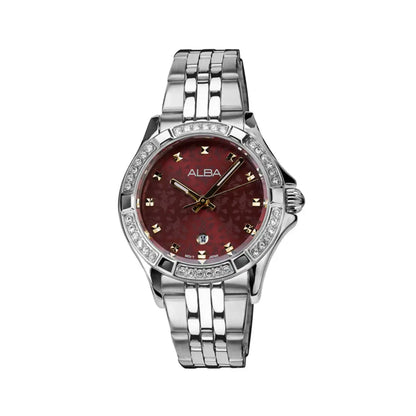 ALBA Quartz Maroon Dial Signa Analog Women's Watch AH7EE1X1
