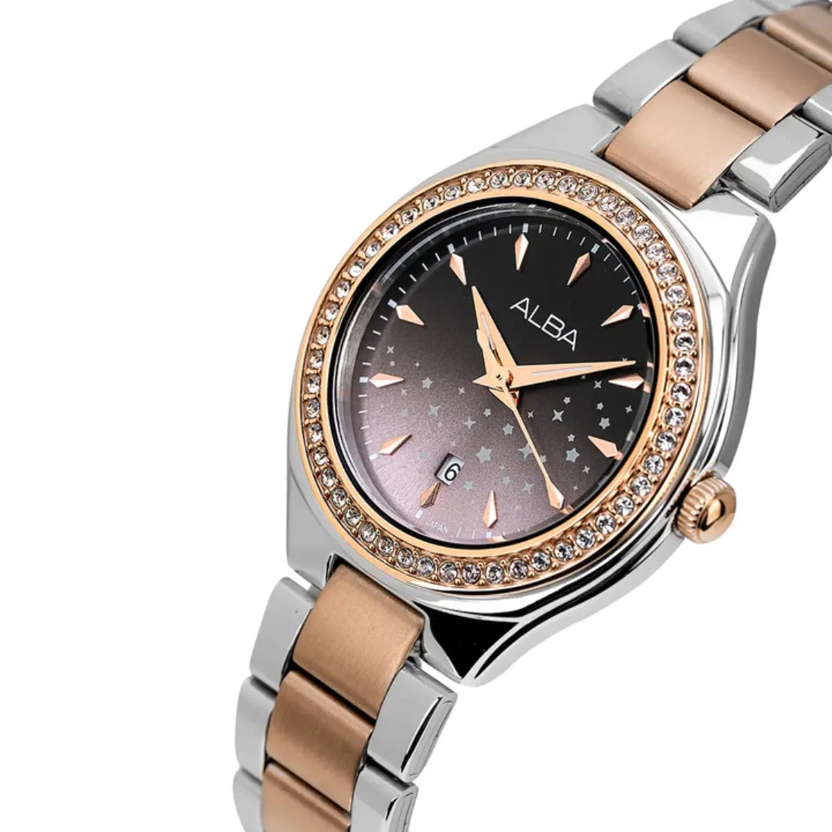 ALBA Stardust Elegance Black Dial Analog Women's Watch AH7ET6X1