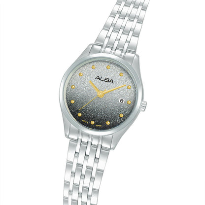 ALBA Quartz Grey Dial Analog Stainless Steel Women's Watch AH7EZ1X1