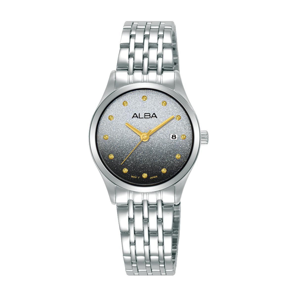 ALBA Quartz Grey Dial Analog Stainless Steel Women's Watch AH7EZ1X1