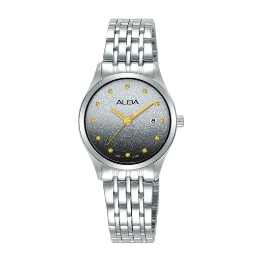 ALBA Quartz Grey Dial Analog Stainless Steel Women's Watch AH7EZ1X1