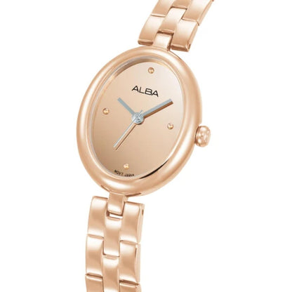 ALBA Rose Gold Oval Dial Analog Women's Watch AH8916X1