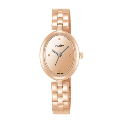 ALBA Rose Gold Oval Dial Analog Women's Watch AH8916X1