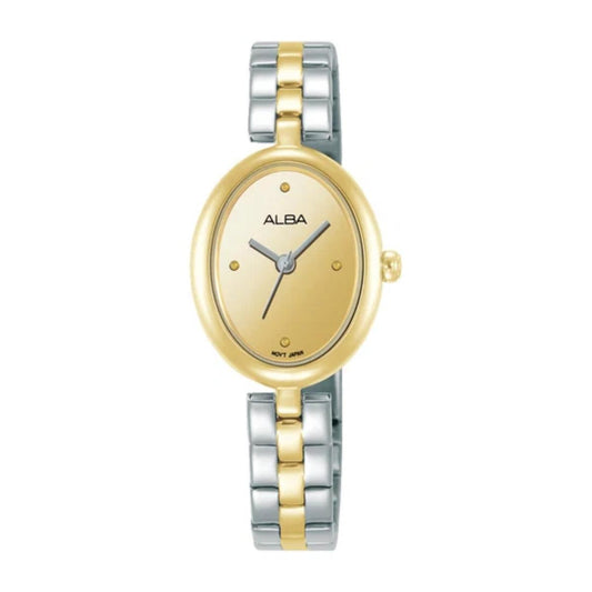 ALBA Gold Oval Dial Analog Women's Watch AH8920X1