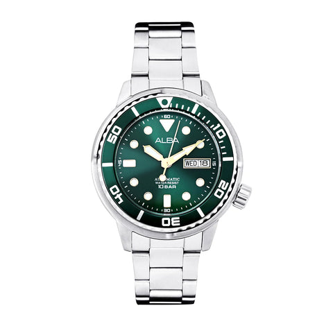 ALBA Mechanical Emerald Green Dial Automatic Men's Watch - AL4243X1 - Buy Now at Sai Creations Watches