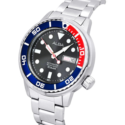 ALBA Blue-Red Rotating Bezel Automatic Men's Watch - AL4247X1