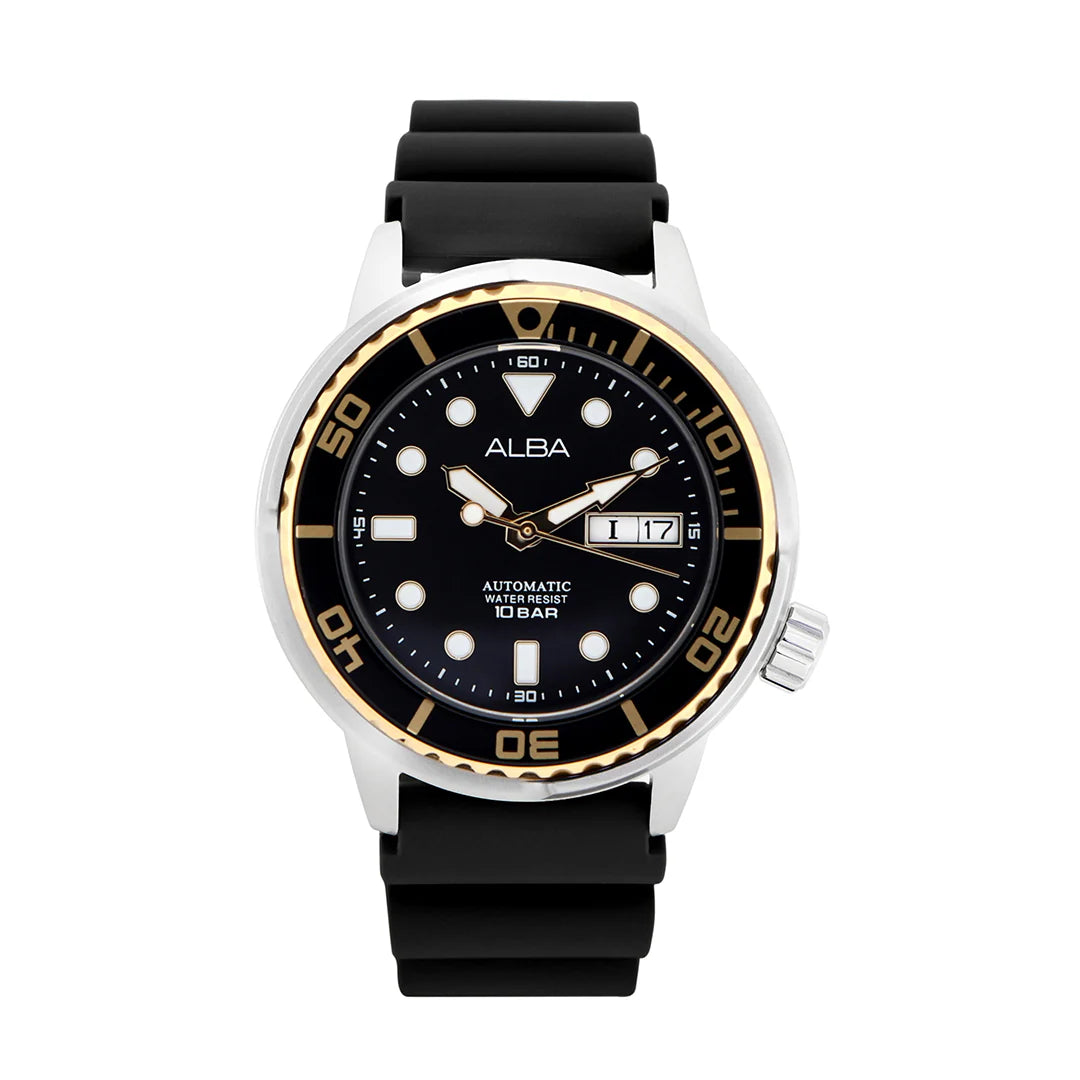 ALBA Mechanical Black Rotating Bezel Automatic Men's Watch - AL4250X1