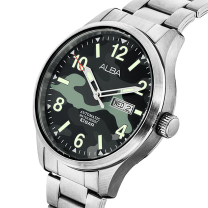 ALBA Mechanical Black Camouflage Dial Automatic Men's Watch - AL4275X1