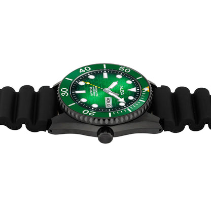 ALBA Green Dial With Black Silicone Strap Automatic Men's Watch - AL4439X1