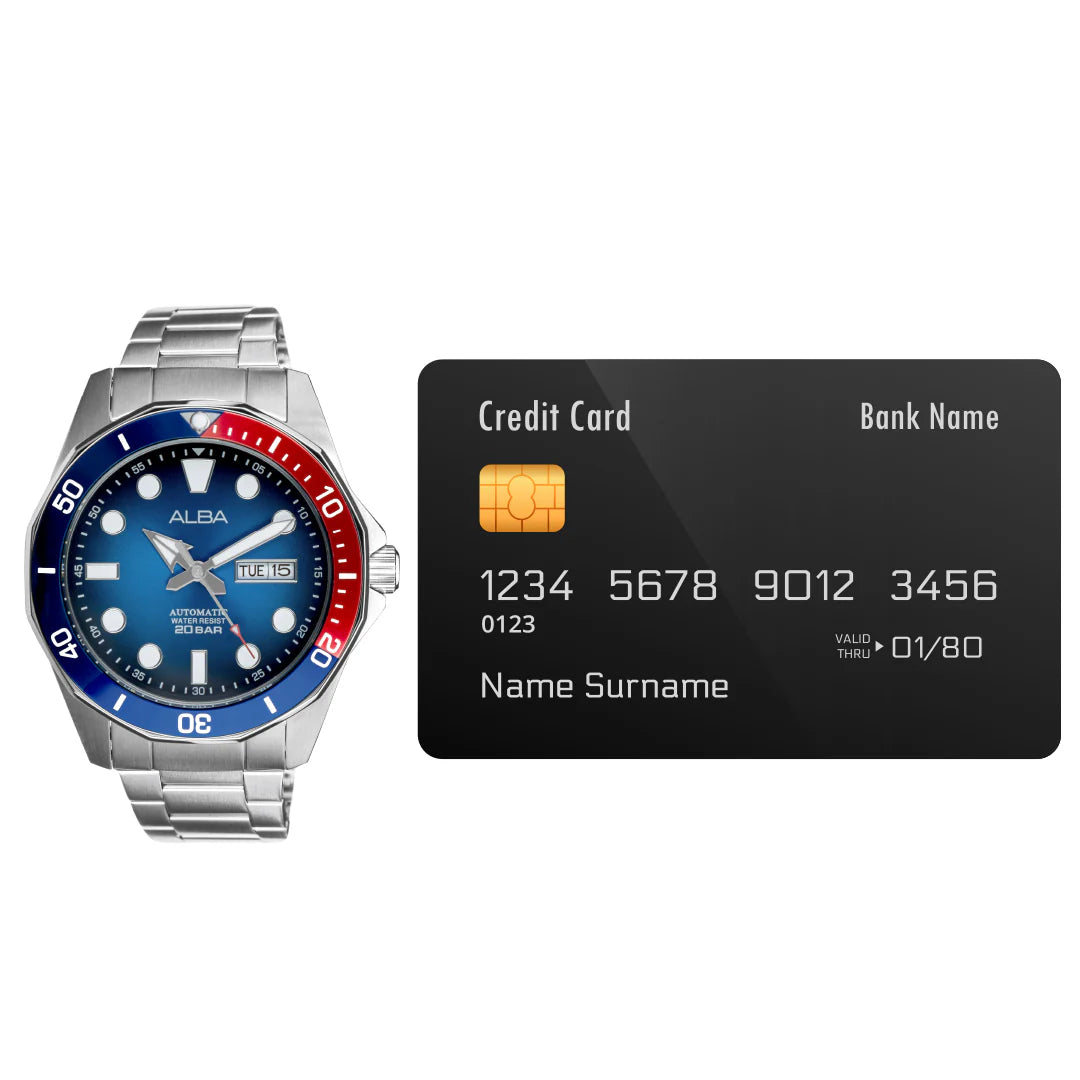 ALBA Blue-Red Gradation Dial Automatic Men's Watch AL4541X1
