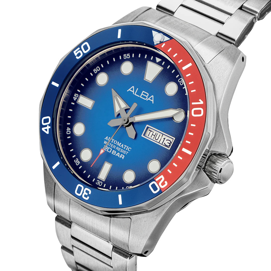 ALBA Blue-Red Gradation Dial Automatic Men's Watch AL4541X1