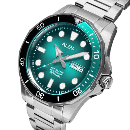 ALBA Turquoise Black Gradation Dial Automatic Men Watch AL4545X1