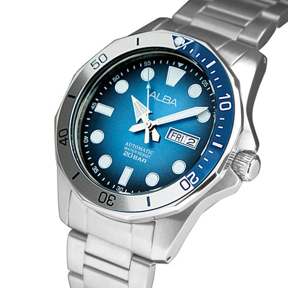 ALBA Light Blue & Black Gradation Dial Automatic Men Watch AL4549X1