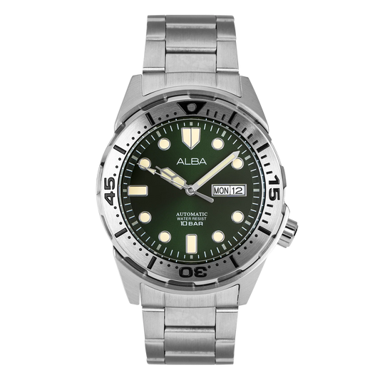 ALBA Mechanical Green Dial Automatic Men's Watch - AL4371X1