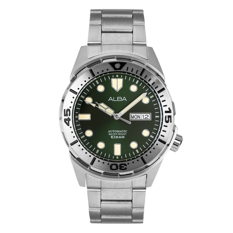 ALBA Mechanical Green Dial Automatic Men's Watch - AL4371X1 - Buy Now at Sai Creations Watches