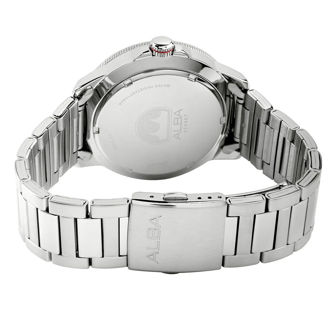 ALBA Blue & Red Dial Quartz Men's Watch - AS9T97X1
