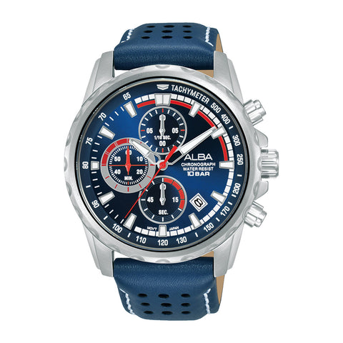 ALBA Blue dial with Blue leather strap Automatic Men's Watch - AM3937X1 - Buy Now at Sai Creations Watches