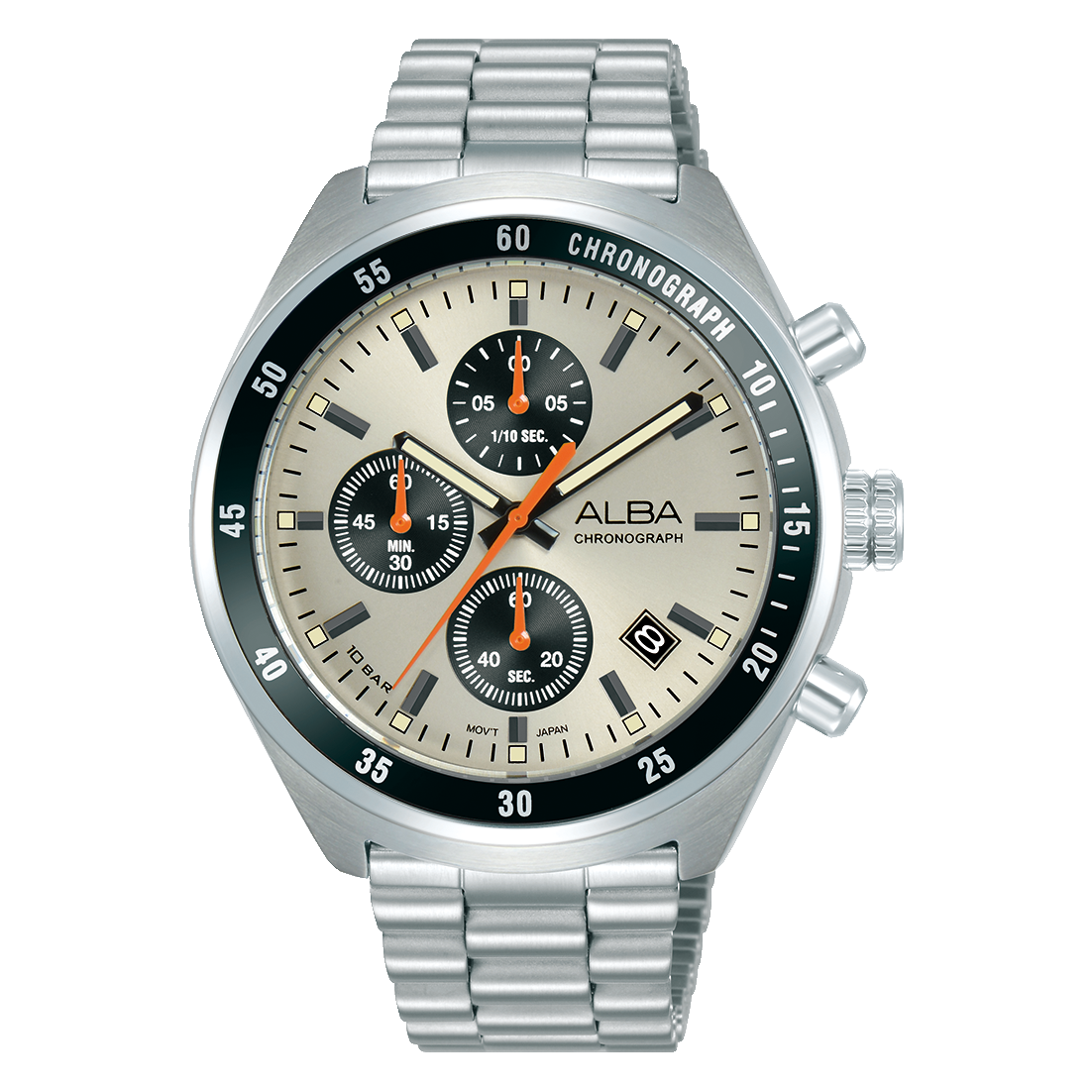 ALBA 43mm Beige Active Quartz Chronograph Men AM3A41X1