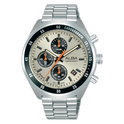 ALBA 43mm Beige Active Quartz Chronograph Men AM3A41X1