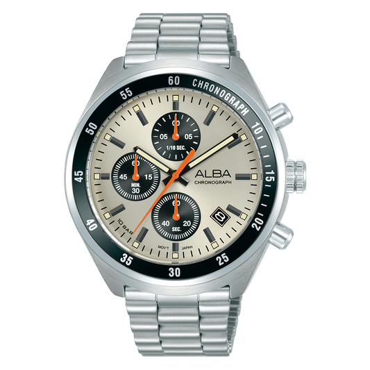 ALBA 43mm Beige Active Quartz Chronograph Men AM3A41X1