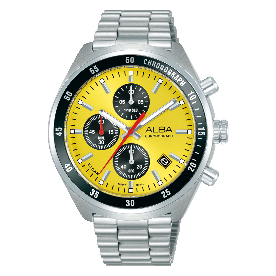 ALBA 43mm Yellow Active Quartz Chronograph Men AM3A43X1