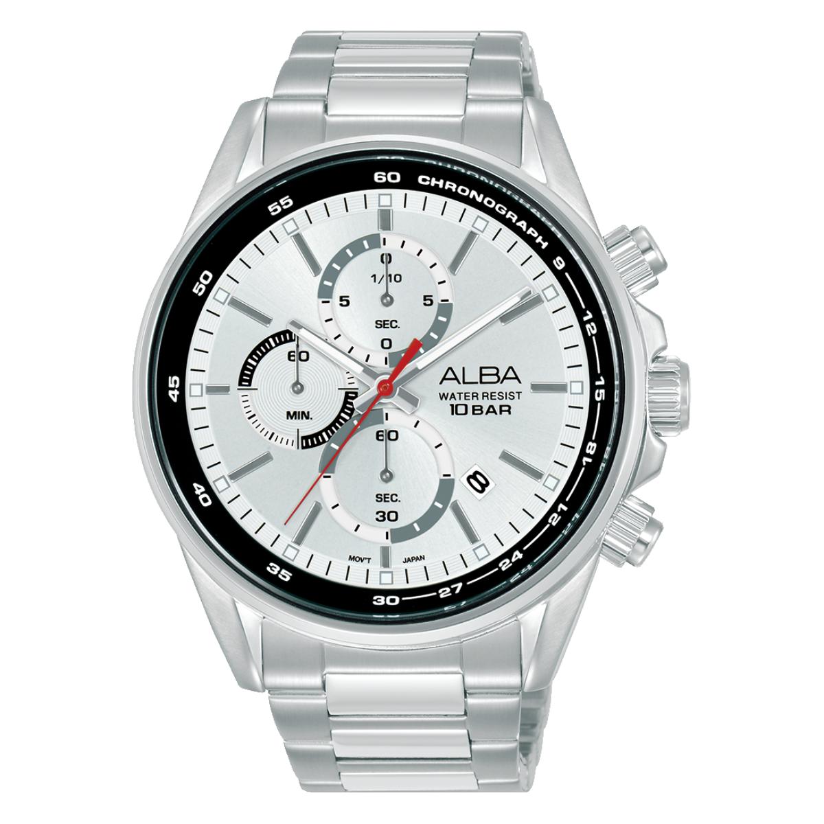 ALBA Quartz White Dial Analog Chronograph Men's Watch AM3A51X1