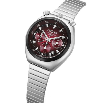 CITIZEN Quartz Red Dial Analog Chronograph Men's Watch AN3714-84Z