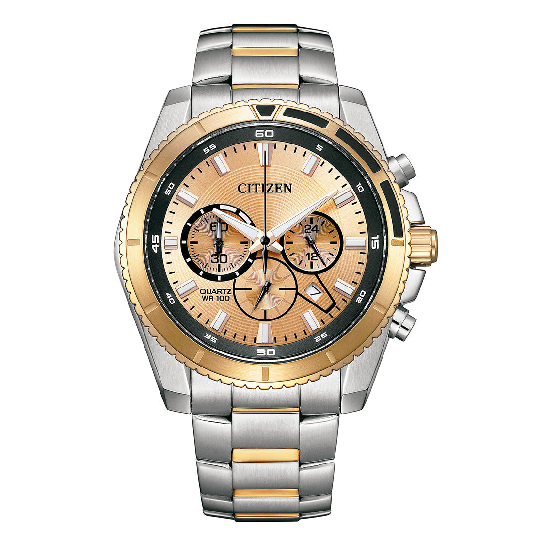 Citizen Quartz Chronograph Gold Dial Color Men's Watch - AN8204-59X