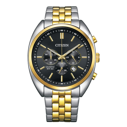 Citizen Quartz Chronograph Black Dial Men's Watch - AN8214-55E