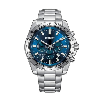 Citizen Quartz Blue Dial Analog Chronograph Men's Watch AN8230-59M