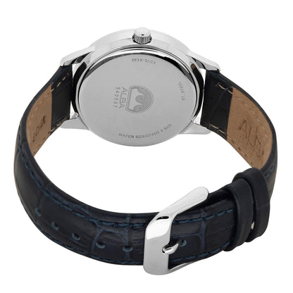 ALBA White Ripple Dial with Blue Leather Strap Watch For Women's AP6719X1