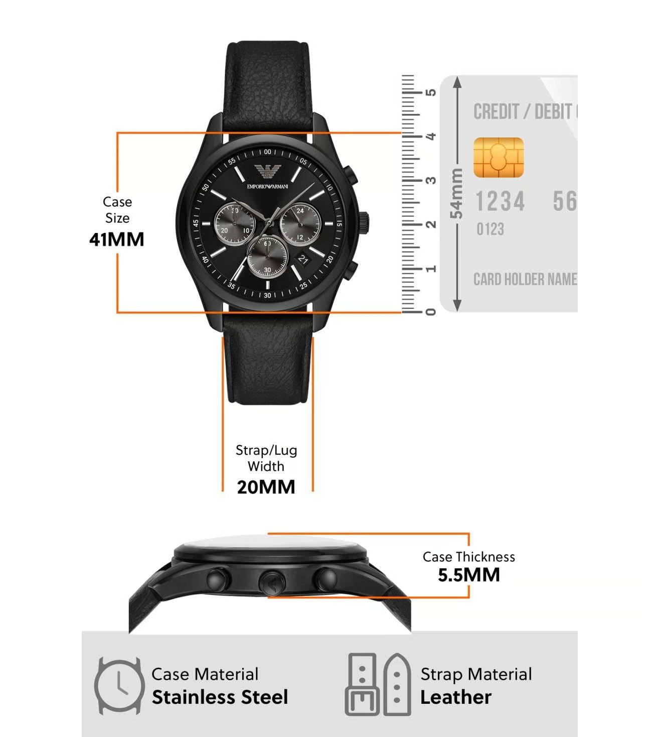 AR11583 Emporio Armani | Antonio Chronograph Round Dial Men Watch