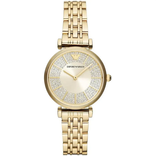 Emporio Armani Two-Hand Gold-Tone Stainless Steel Woman Watch AR11608