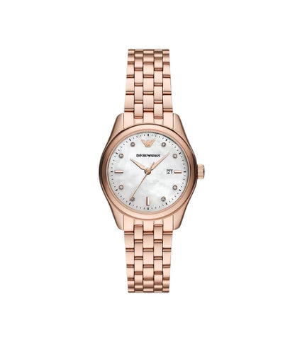 AR11615 Emporio Armani | Three-Hand Date Rose Gold-Tone Watch (Women)