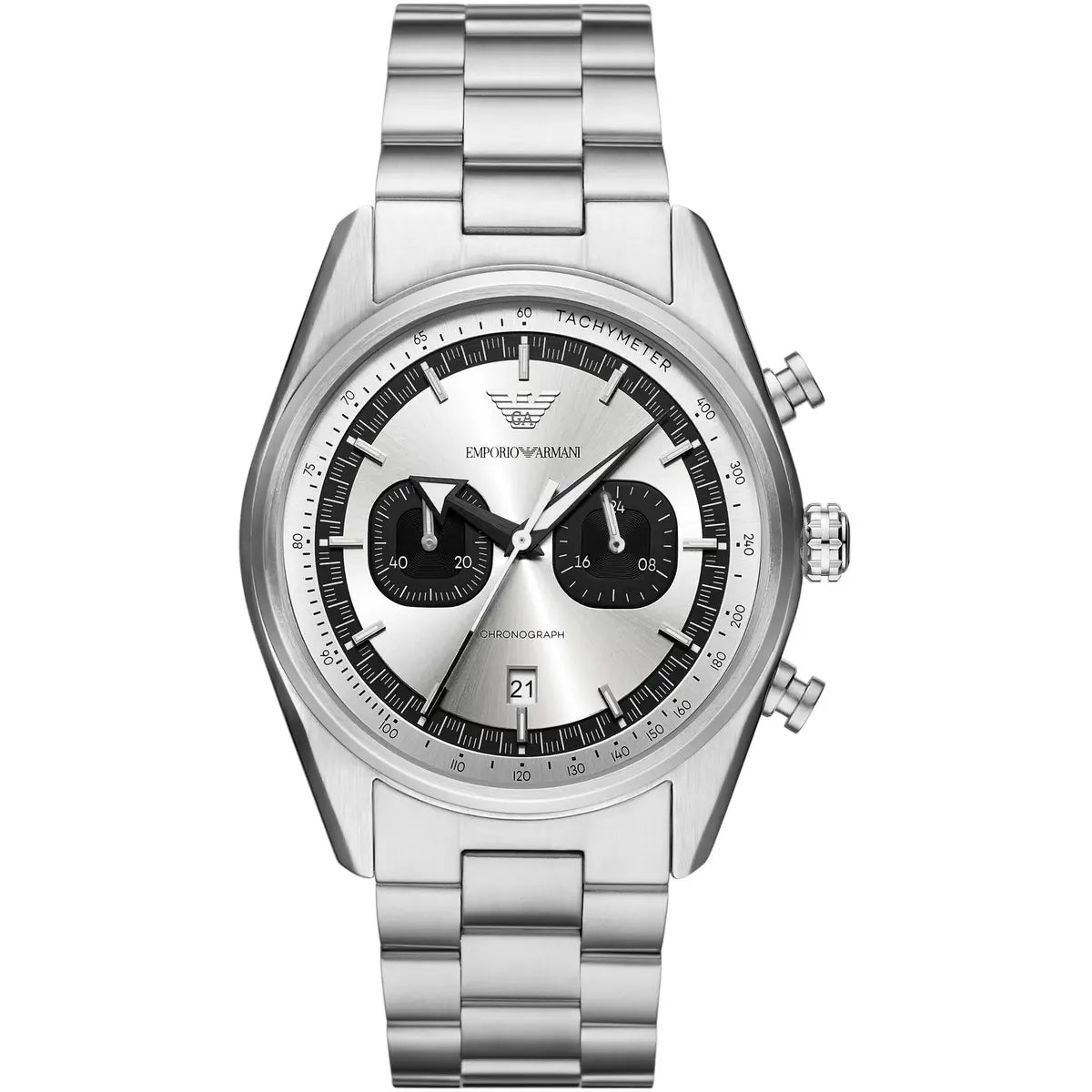 Emporio Armani Quartz Silver Dial Chronograph Analog Men's Watch AR11636